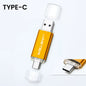 JASTER High Speed TYPE C 2in1 USB Flash Drive 64GB Metal Pen Drive Smart Phone Car TV 8GB Office Gift Memory Stick Fast Delivery