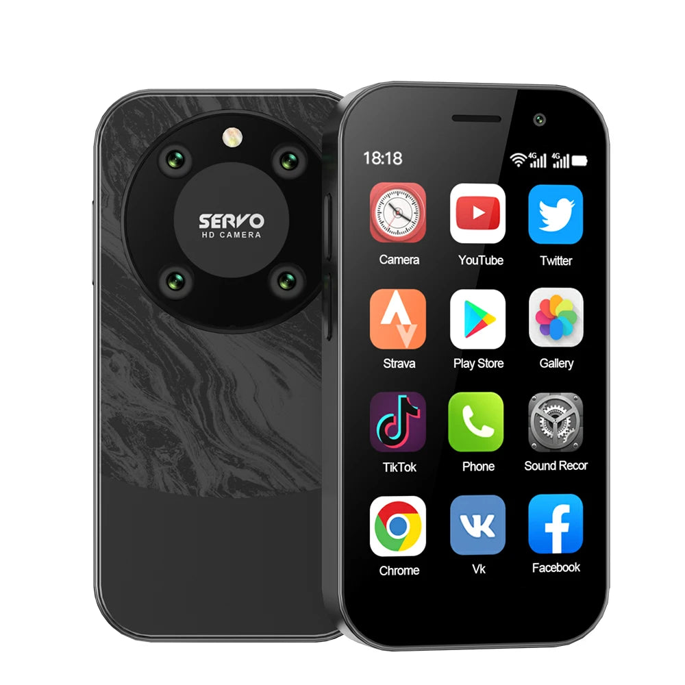 SERVO KING9000 4G LTE Mini Smartphone Android System RAM 2GB ROM 16GB Google Play WhatsAPP Hotspot 2 SIM Pocket Small Cellphones