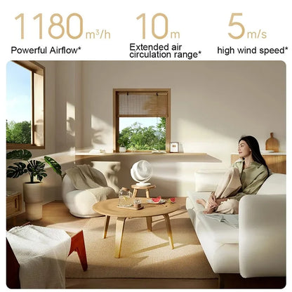 Xiaomi Mijia DC Inverter Desktop Circulation Fan Portable Desktop Electric Fan Mihome App  Smart Three-Dimensional Lightweight