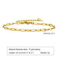 Women Stainless Steel Chain Bracelet,18K Gold Plated Twist Paperclip Adjustable Link Bracelet,Chunky Stackable Layered Jewelry