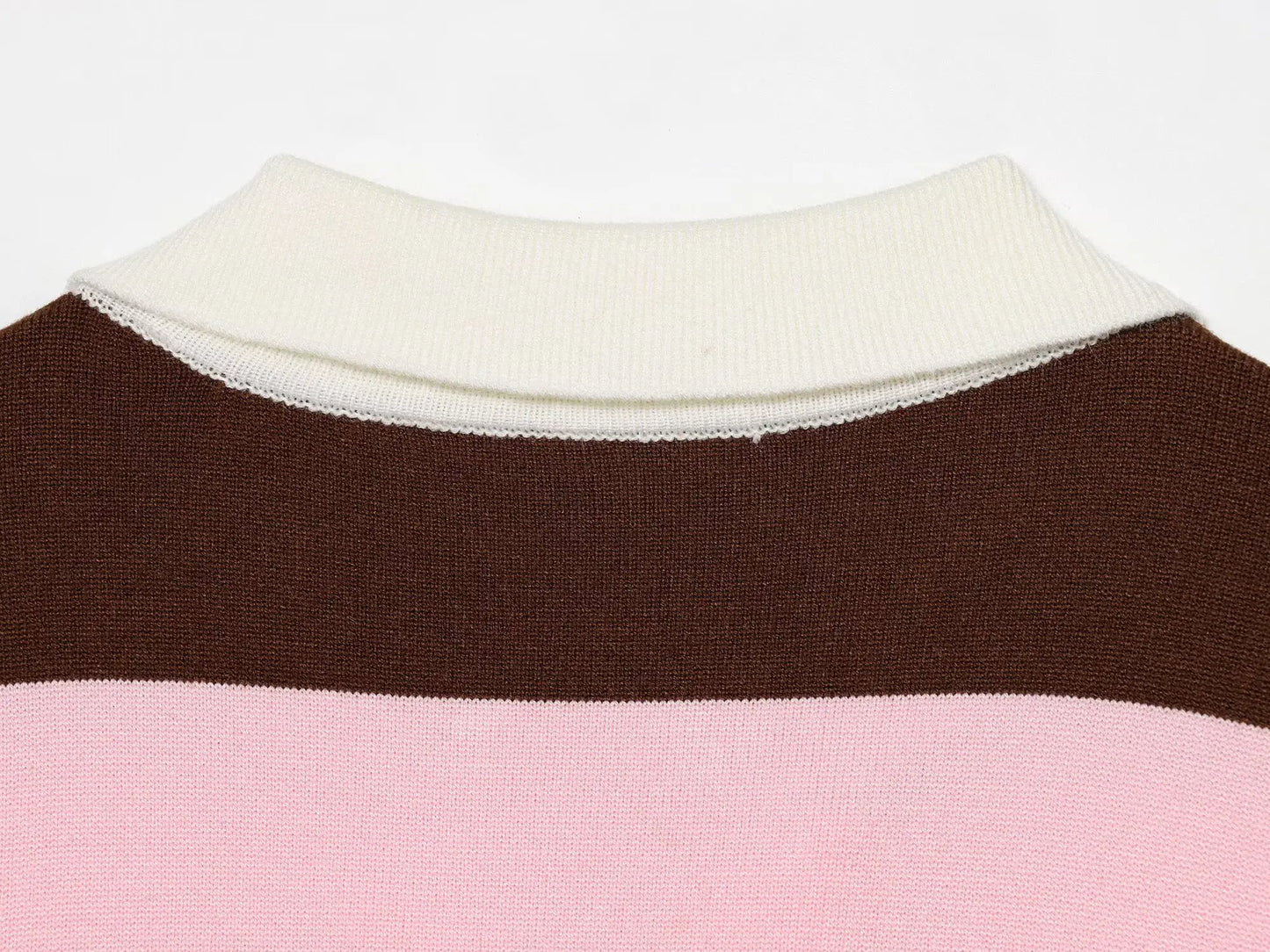 Sweater knitted Pullover Women's Spring 2026 New Fashion Striped Loose Polo neck Warm Women Sweater Chic Youth Holiday Pullover