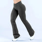 WAREBALL Women Gym Wide-leg Trousers Fitness Sport Pants V Waist Squat Proof Energy Athletic Active Pilates Flared Pants