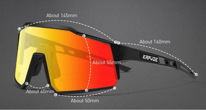 4 Lens Men Women Cycling Glasses Polarized Sport MTB Road Bike Goggles UV400 Bicycle Eyewear Fishing Running Driving Sunglasses