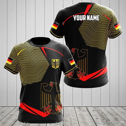 Fashionable and Lnteresting Germany Pictures For Men's T-Shirts Trend Digital Printing Casual Round Neck Short Sleeved