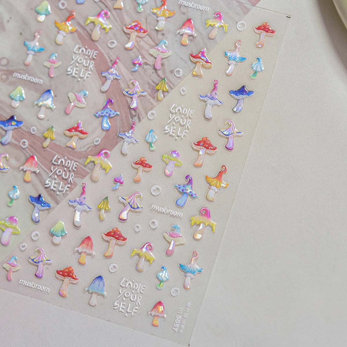 Colorful 5D Happy Birthday Nail Art Sticker Cake Candle Numbers Musical Note Cute Bear Stars Cherry Self Adhesive Manicure Decal