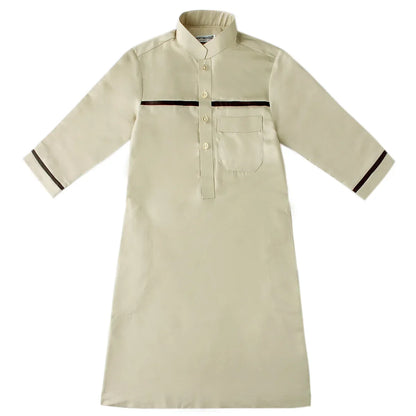 Muslim Saudi Arab Boys Robe Kids Abaya Kaftan Prayer Islam Ramadan Clothing Long Sleeve Thobe Middle East Teenage Dress Dubai