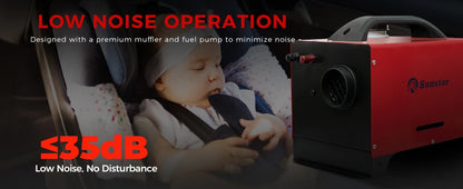 8KW Low Noise Diesel Air Heater 12V/24V/230V Auto Thermostat Diesel Parking Heater W/Bluetooth APP/LCD/Bracket For Motorhome Car