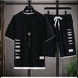 Summer Hot Selling Men's Sports Set JORDAN Printed Casual T-Shirt + Shorts Two-Piece Running Set Breathable and Comfortable