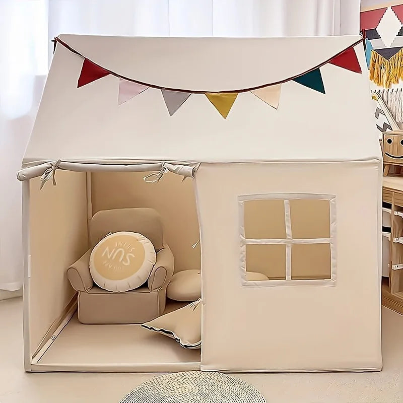 A Game Tent with a Bottom Mat a Large Amusement Park with a Window Easy to Clean And Can Be Placed Indoors Or Outdoors Freely