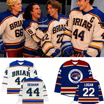 2026 Off Campus TV Series Briar University Hockey Jersey Graham Logan Di Laurentis Tucker Merch Shirt Unisex T-shirt