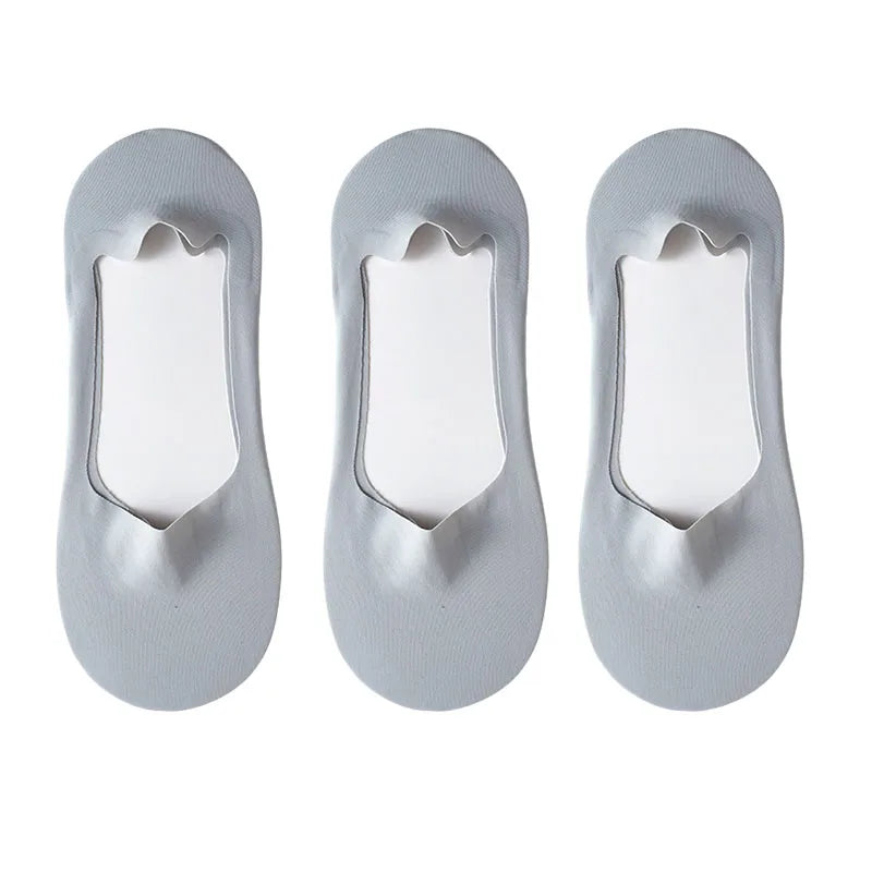 5 Pairs/Lot Men's Socks Breathable Silicone Non-slip Invisible Won't Fall Off Boat Sock Comfortable Breathable Ultra-thin Sox
