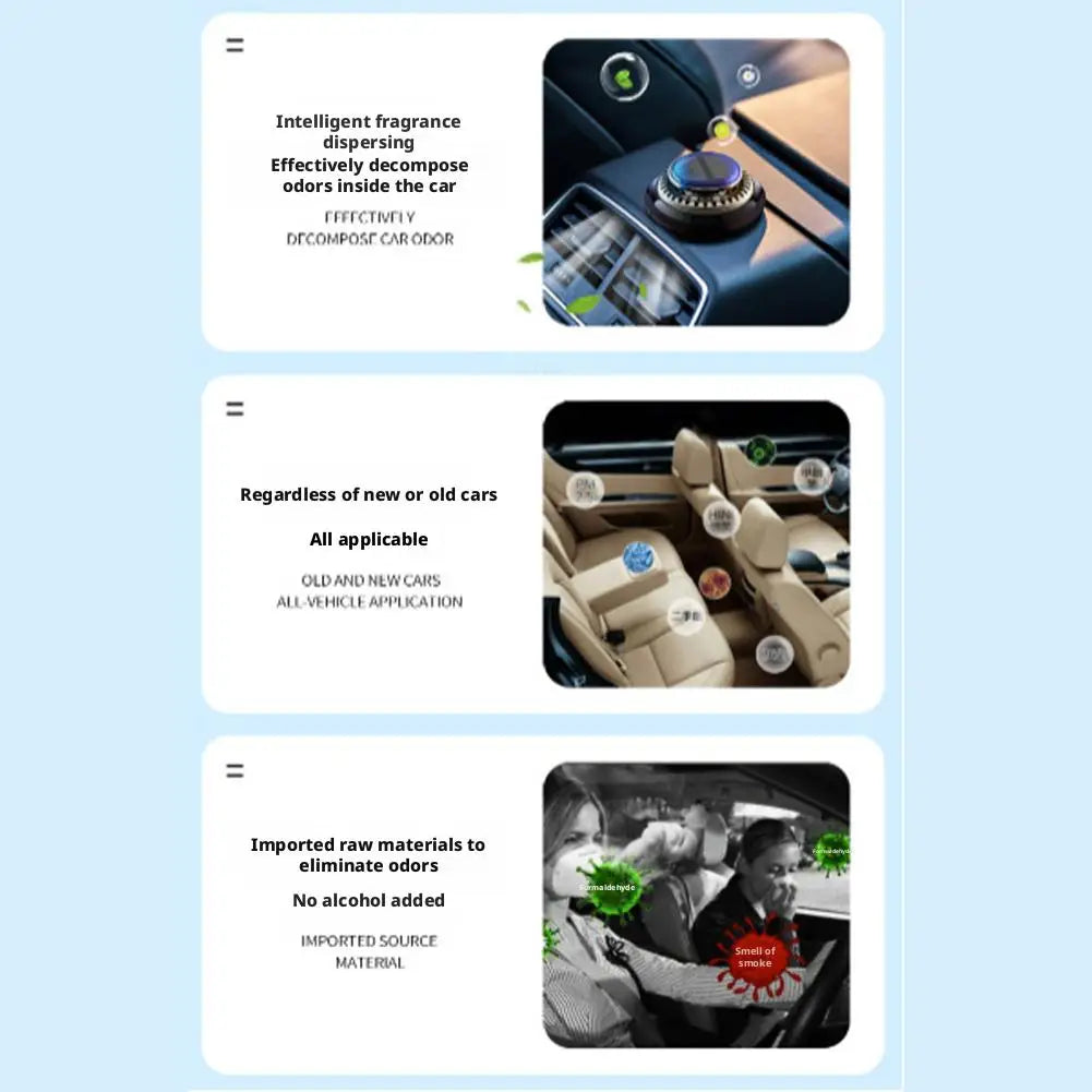Solar Car Aromatherapy Essential Oil Levitation Automatic Rotation Fragrance Ornament Air Freshener Car Interior Decorations