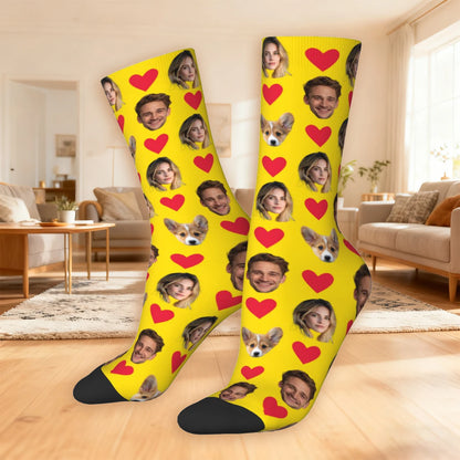 Customized socks for men and women Face-themed funny expression socks Personalized photo-customized socks Birthday gifts
