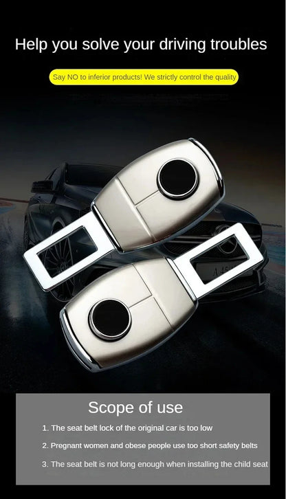 1/2/4 Pieces Car Seat Belt Clip Extender Alloy Seatbelt Lock Buckle Plug Auto Fastener Converter Clip Safety Belt Decoration
