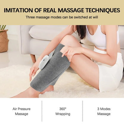 Eletric Air Pressure Calf Massager 3 Level Airbag Compression Wireless Massage Foot Leg Muscle Blood Circulation Relieve Fatigue