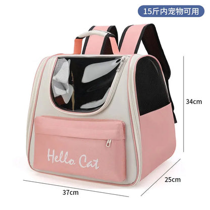 Backpack for Cats and Dogs, Portable Pet Bag for Outdoor Use, Large Capacity Space Cabin, Carrying Cat and Dog Box, Outdoor Bag