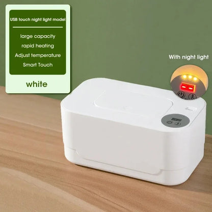 Portable USB Multifunction Baby Wipe Warmer Heater with LED Display for Home and Car Wet Towel Dispenser Heating Box