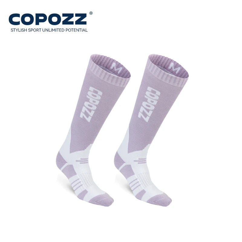 COPOZZ Winter Men Women Thermal Ski Socks Warm Wool Cycling Soccer Snowboard Socks Thickened High Tube Moisture Absorption Socks