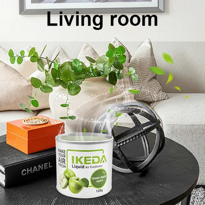 IKEDA 120g Green Apple Scent Liquid Air Freshener, Long Lasting Fruity Fragrance, Powerful Odor Eliminator for Car Home Office,