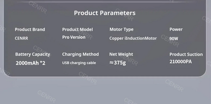 CENRR Car Vacuum Cleaner High Suction 210000PA Wireless Vacuum Cleaner Cordless Vacuum Cleaner High Pressure Cleaning Machine