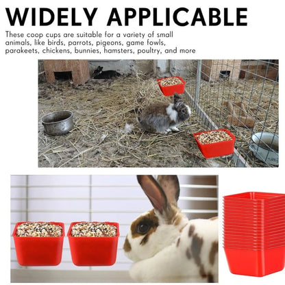 6/10PCS Chickens Feeder Hanging Plastic Chicken Coop Feeding Drinking Bowl Poultry Duck Goose Water Dispenser Chickens Supplies