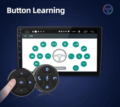 Junsun Universal Car Wireless Steering Wheel Control Button for for Android Autoradio 8 Key Functions Cup Shape With LED Light