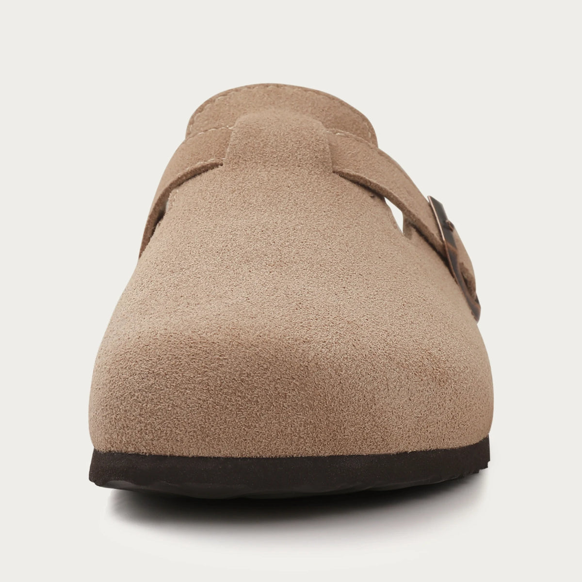 Shevalues Men's Suede Clogs Soft Leather Mules Men New Summer Men Cork Sandals Comfort Slip On Unisex Clogs With Arch Support