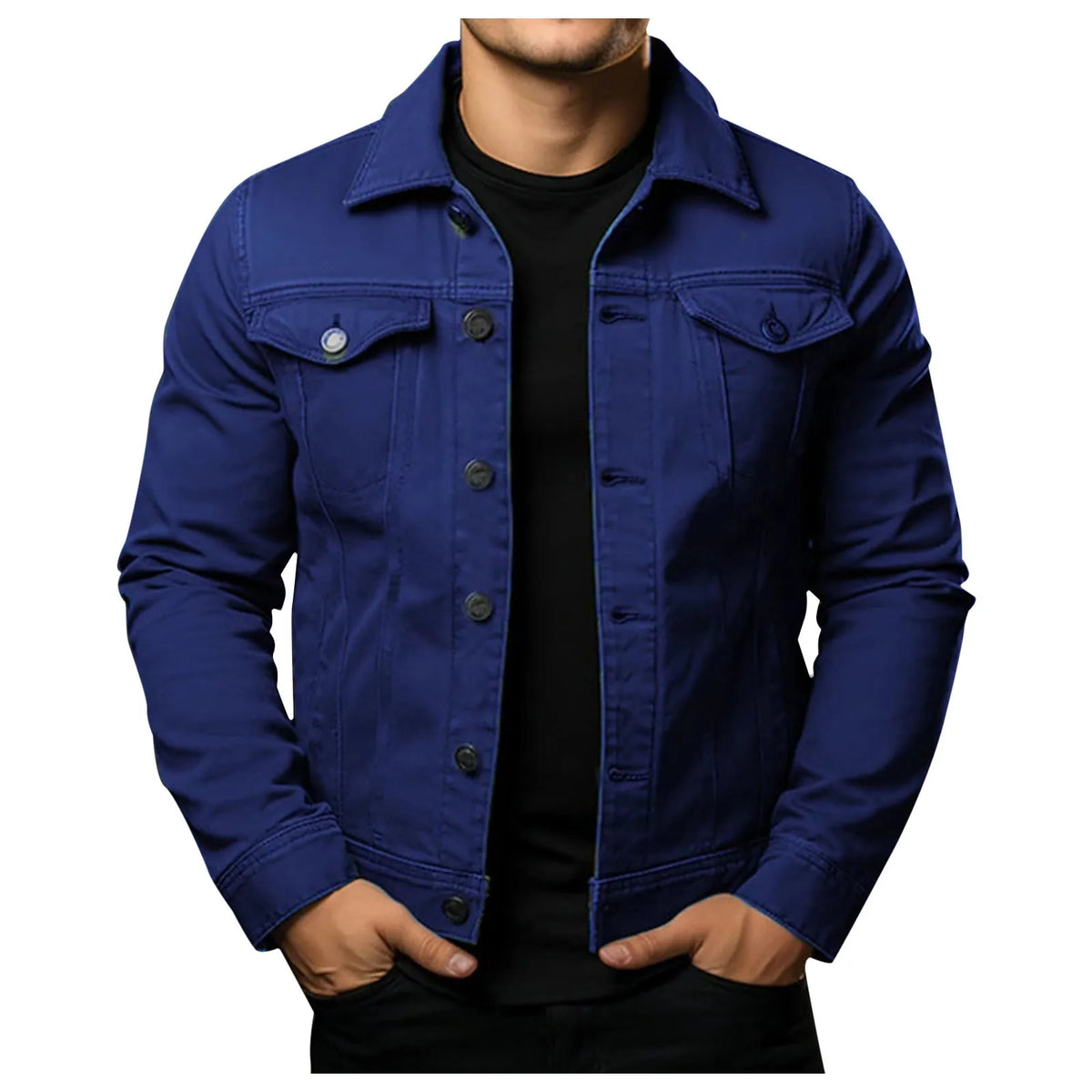 Men'S Casual Fashionable Outerwear Jacket Mens Medium Long Cotton Jacket Men'S Jackets Casual Daily Wear Jacket Ropa De Hombre