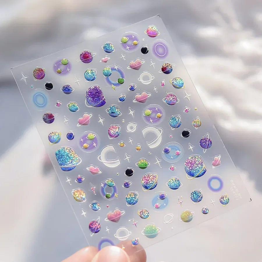 Ocean Shell Starfish Shell Conch Whale Dolphin Seahorse Coconut Tree Water Bubbles Self Adhesive Nail Art Sticker Manicure Decal