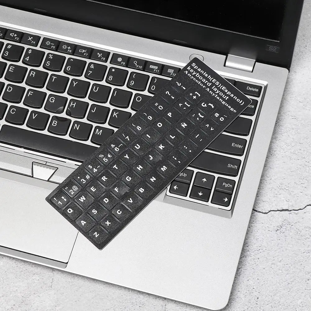 Non-slip Arabic Deutsch Spanish Keyboard Stickers Russian Letter Alphabet Layout English Wear-resistant Keyboard Covers