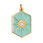 Sun Moon Star Space Celestial Compass Charm Pendant in Gold Colour , Jewelry Necklace Bracelet Making Supplies L93