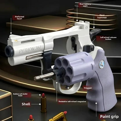 Soft Dart Blaster Toy Magnum ZP5 357 Continuous Firing with Multiple Darts Simulation Outdoor Battle Game for Kids and Adults
