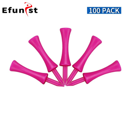 Plastic Golf Tee Pack 50/100 Pcs Step Down Golf Tees Colorful For All Over Sized Driver Irons Hybrids Longer Distance Drop Ship
