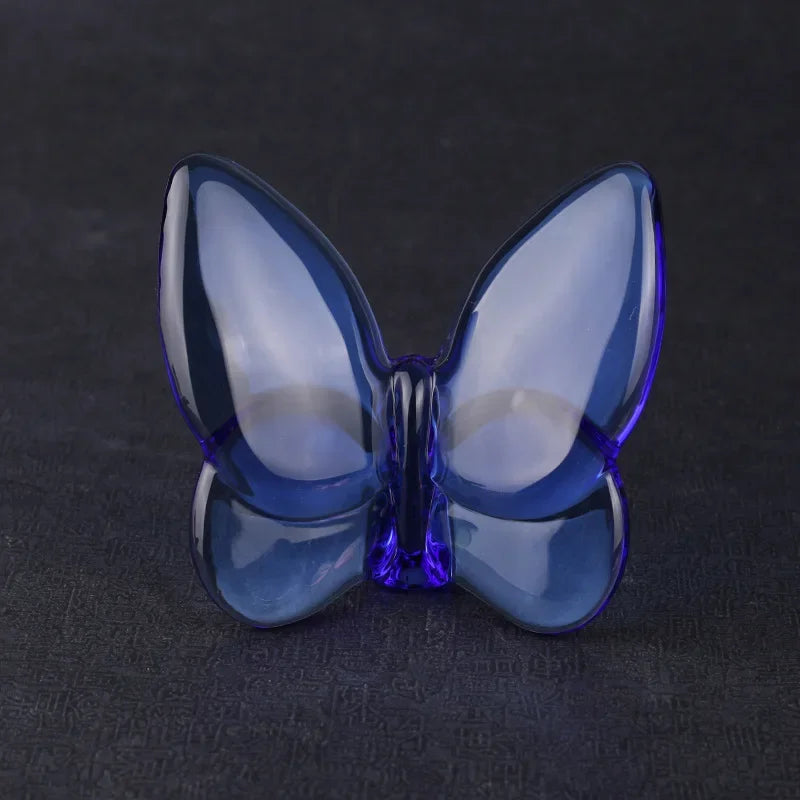Crystal Papillon Butterfly Wings Fluttering Glass Lucky Butterfly Ornaments Home Decoration Crafts Accessories Birthday Gift