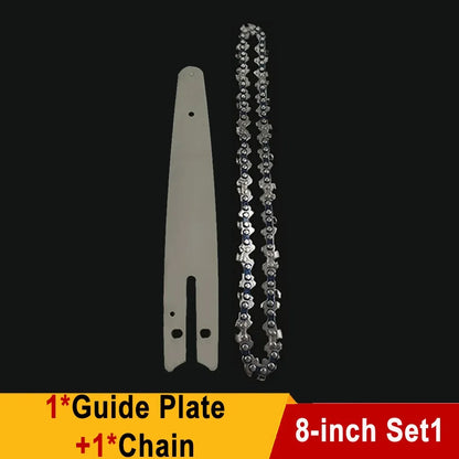 8 Inch Saw Bar 1/4"P Electric Saw 45 knots 22 knives Electric Chain Saw Guide Replacement Mini Steel Chainsaw Chains Garden Tool