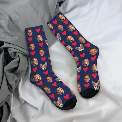 Customized socks for men and women Face-themed funny expression socks Personalized photo-customized socks Birthday gifts