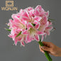 1 Bundle Of 20 Lily Simulation Flowers For Home Decoration, Dining Table, Living Room Decoration, Decoration, Fake Flowers