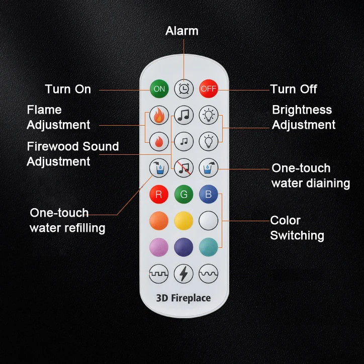 Intelligent Water Replenishment Multi-Color Atomization Fireplace Designer Luxury Home Decoration 3D Atomization Fireplace