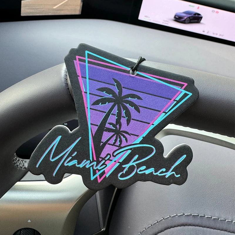 Miami Beach Bahamian Sea Breeze Scent (Romantic Fragrance) Car Air Freshener, Wardrobe Air Freshener, Perfume, Rearview Mirror Decoration, Car Interior Hanging Ornament, Natural Fragrance Air Purifier, Anime Cartoon Toilet Sc