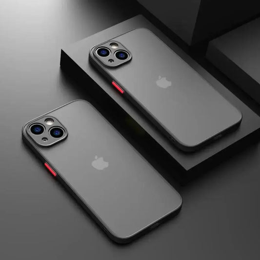 Shockproof Thin Matte Case For iPhone 15 16 13 12 11 14 Pro Max Plus Mini XR XS X Silicone Bumper Clear Hard Cover Capa Funda