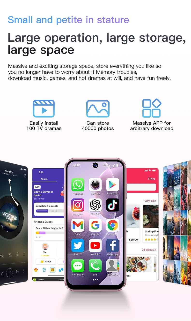 NEW SOYES XS19 3G Mini Smartphone Android 10.0 Dual SIM Standby 3.88Inch HD 2GB+16GB 2000mAh Nami Meatal Glass Bluetooth Face ID