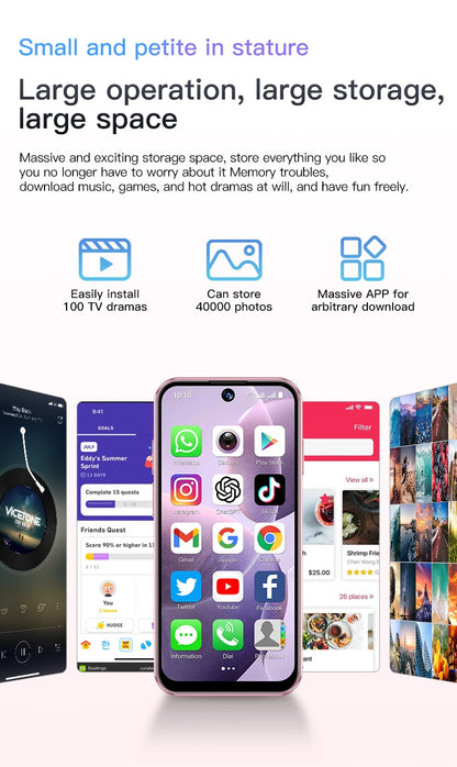 NEW SOYES XS19 3G Mini Smartphone Android 10.0 Dual SIM Standby 3.88Inch HD 2GB+16GB 2000mAh Nami Meatal Glass Bluetooth Face ID