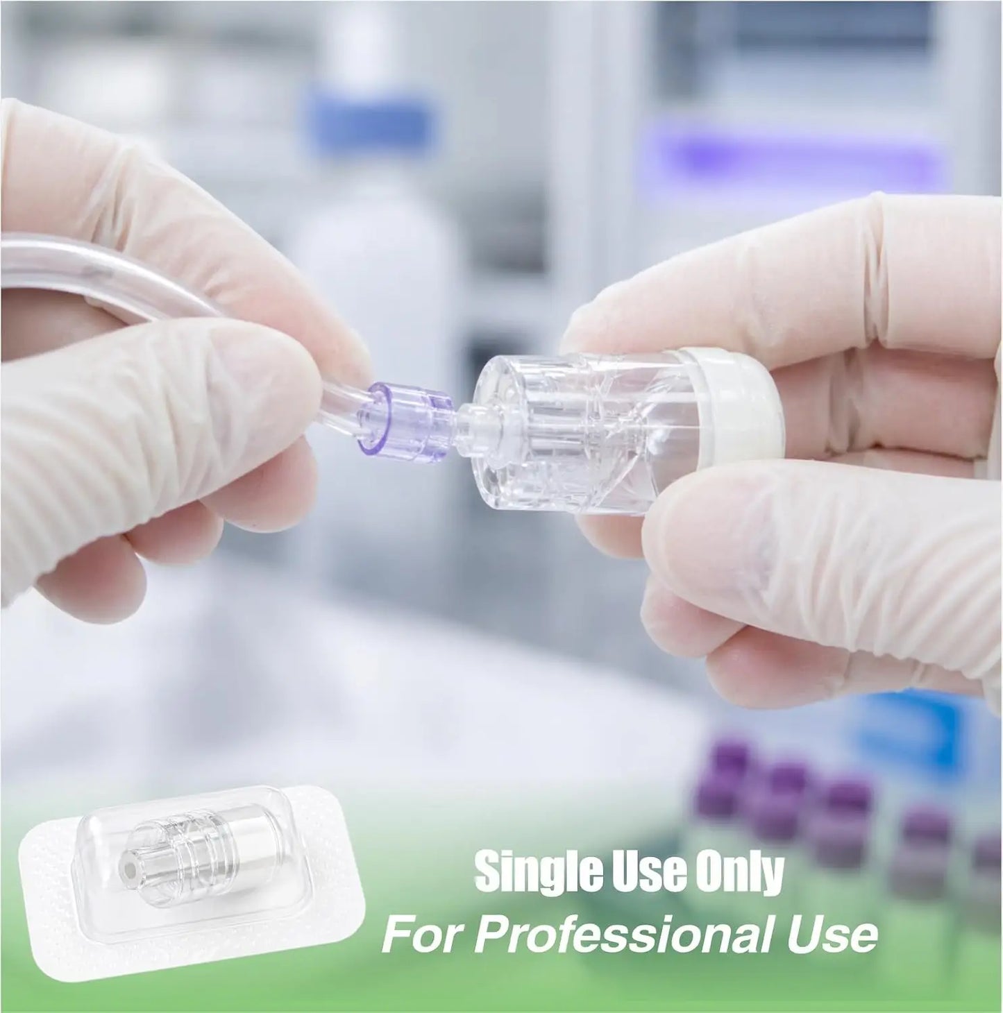 50/100Pcs 2 Color Yellow Transparent Disposable Sterile Heparin Cap Veterinary Animal Lab IV Cannula Infusion Lock Connector