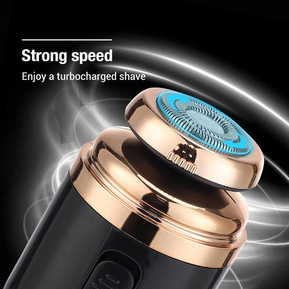 Mini Washable Electric Razor Travel Razor Type-c Charging Capsule Shaver Nose Hair Trimming Double Ring Knife Net