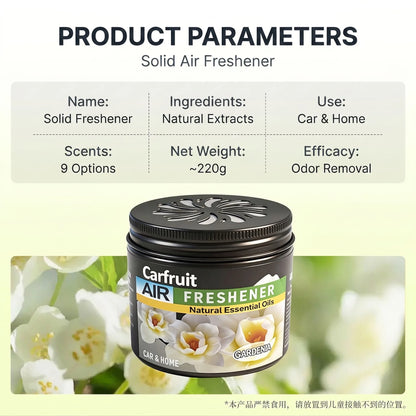 Car Solid Fruit‑Scent Balm, Automotive Cologne Perfume, Long‑Lasting Car Interior Aromatherapy Ornament, Safe for Pregnant Women