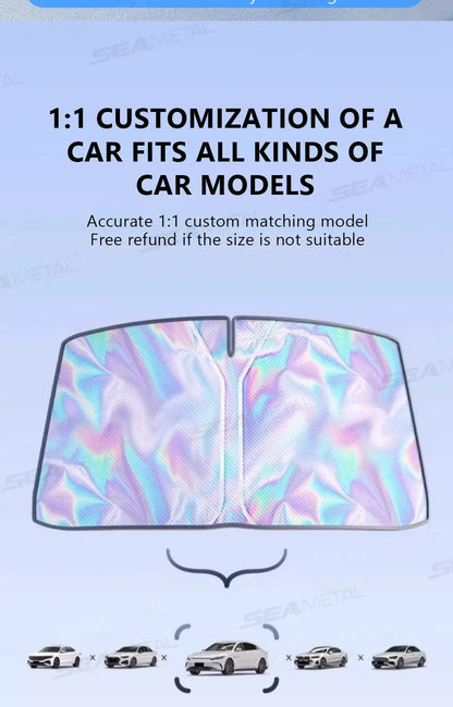 SEAMETAL Car Windshield Sun Shade Five-layer Front Window Sunshade Windshield Sun Protection Cover UV Blocker Summer Car Covers