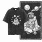 SA ASTRONAUT SPACE THEMES Printed Cotton Acid Washed Graphic Unisex T Shirt Cool Streetwear Men Tshirts Big Size Tee for men