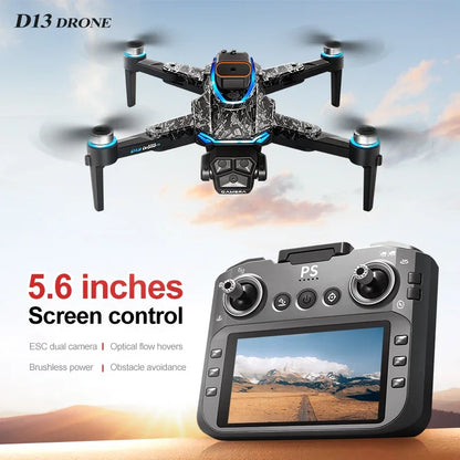 Xiaomi D13 GPS Drone 8K Triple-Camera HD Optical Flow Intelligent Obstacle Avoidance Brushless Motor Screen Remote Control Drone
