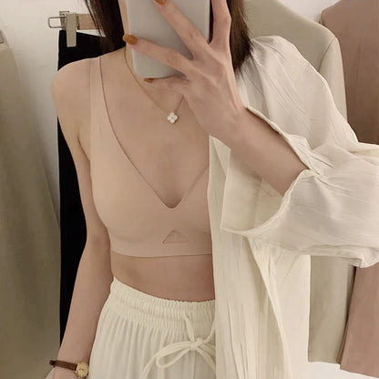 Wire Free Bra Brassieres Push Up Bralette Sexy Seamless Bras For Women Female Lingerie Woman Silky Underwear Intimate Sleepwear