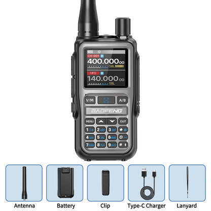 BAOFENG UV-5R Mini Walkie Talkie Multi Band Bluetooth Programming Wireless Copy Frequency 999CH Type-C Long Range Two Way Radio